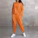 Women's Clothing Irregular Design Long Sleeved Sweater Harem Pants Suit_ecoleips.com