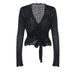AC807 Quality Model 2025 Spring Style Street Trend Polyester Cardigan Collarless Loose-Fit Women's T-Shirt_ecoleips.com