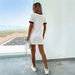 Summer Fashion Women's Dress European American Style round Neck Short Sleeve Loose Fit Letter Print Elegant_ecoleips.com