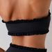 Women's Sexy Strapless Two Piece Swimsuit Solid Color Ruffled Slim Fit Bikini European American Style Swimwear_ecoleips.com