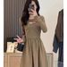 French-style Patchwork Two-piece For Women, Spring Season, Elegant And Slimming, Hepburn-inspired Niche Design Long_ecoleips.com