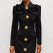 Women's Clothing Butterfly Design Lady Dress Light Luxury Style Half High Collar Waist Slit Dress_ecoleips.com
