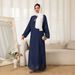 Verve Spring Summer New Tassel Leaf Embroidery Muslim Clothing Long Fashion Elegant Cover-up Dress Robe_ecoleips.com