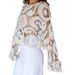 Women's Clothing Trumpet Sleeve Knitted Short Top Long Sleeve Round Neck Pullover T-Shirt_ecoleips.com