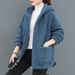 Women's Clothing Fleece Hooded Zip-Up Sweatshirt - Cozy Winter Pullover With Pockets, Oversized Lazy Style, Soft Sherpa Lining (Multiple Colors)_ecoleips.com