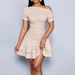 2026 Summer European And American Cross-Border New Dress: Elegant Solid Color Off-Shoulder Slim Fit Ruffle Dress_ecoleips.com