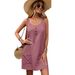 2026 European And American Summer New U-Neck Solid Color Sleeveless Strap Pocket Mid-Length Cotton_ecoleips.com
