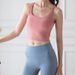 High Elasticity Fitness Sports Bra With Chest Pads Vest Slim Fit Beautiful Back Short Top Yoga Wear For Women Summer_ecoleips.com