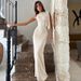 Hot-Selling Women's Fashion 2024 Summer New Fashionable Elegant One-Shoulder Ribbon Solid Color Dress Wholesale_ecoleips.com