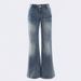 Wholesale American Retro Low-waist Flared Jeans For Women, Versatile Slimming Floor-length Straight Jeans, Extra-long_ecoleips.com