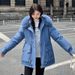 Women's Winter Parka New Style Thickened Fleece-Lined Hooded Coat With Large Pockets, Loose Fit Waist Belt Fashion Outerwear_ecoleips.com