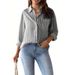 Women's Clothing Tops Loose Casual Long Sleeved Shirts For Women_ecoleips.com