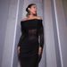 Women's Sexy Sheer Mesh Off Shoulder Long Sleeve Bodycon Maxi Dress – Party Evening Resort Gown_ecoleips.com