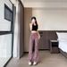 Aria Basics 2025 New Leopard Print Fashion Women's Printed High Waist Slimming Slightly Flared Pants_ecoleips.com