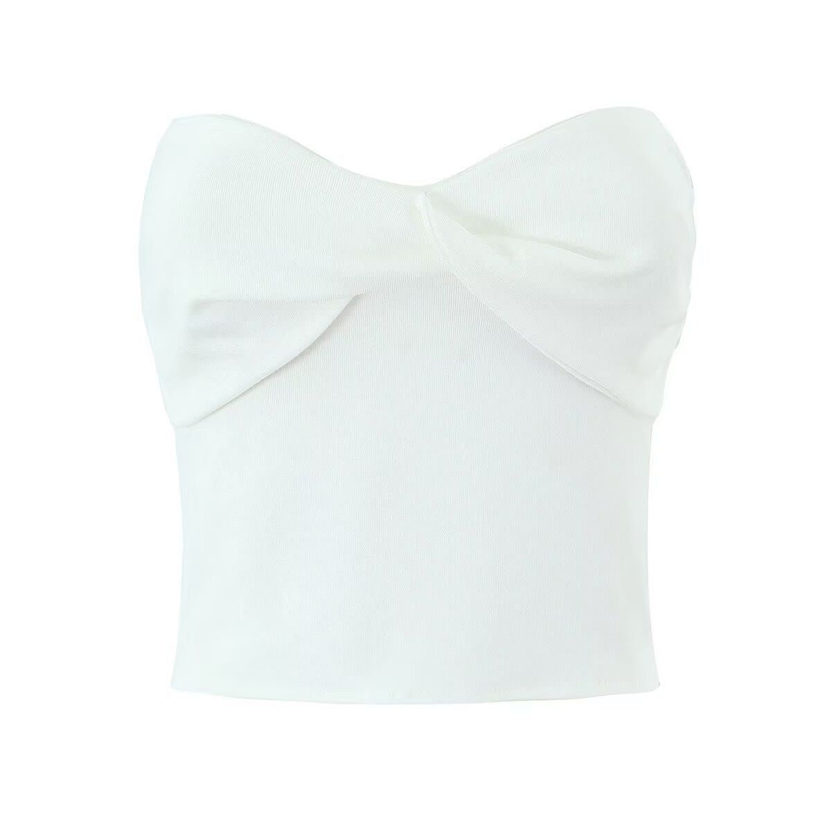 ZAR Spring New Women's Fashion French Style Slim Fit Twist Design Elastic Flared Pants Set_ecoleips.com