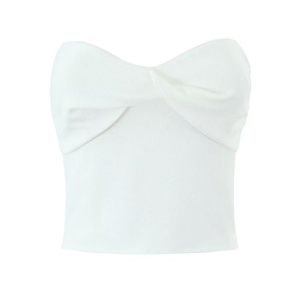 ZAR Spring New Women's Fashion French Style Slim Fit Twist Design Elastic Flared Pants Set_ecoleips.com