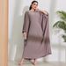 Muslim Dress Women's Clothing Elegant Muslim Dress With Batwing Sleeves Modest Long Skirt For Women_ecoleips.com