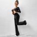 Voya 2026 European And American Women's Fashion Autumn/Winter New Hot-Selling High-Waisted Slimming Comfortable Velvet Leisure Long Pants_ecoleips.com