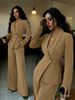 ZOEVA European And American Women's Suit Temperament Fashion Long-sleeved Blazer Straight Pants Up And Down Two-piece Set_ecoleips.com