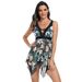 Women's Clothing Printed Skirt Large Size Split Bikini Swimsuit_ecoleips.com