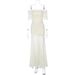 2025 Spring Summer New Sexy Off-Shoulder Ruched Mesh Patchwork Sheer Dress For Women Wholesale_ecoleips.com