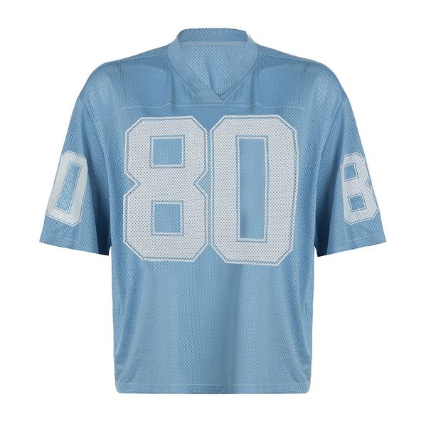 Oversized V-Neck Streetwear T-Shirt For Women - Loose Fit Graphic Print Tee, Casual Comfort, Trendy Urban Style (Pink, Blue, White)_ecoleips.com