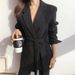 Women's Clothing Women's High-End Versatile Belted Casual Blazer Style Mid-Length Spring/Autumn Outerwear For Women_ecoleips.com