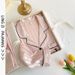 Women's Summer V-Neck Ice Silk Pajama Set – Long Sleeve & Pants, Soft & Breathable Loungewear (M-XL)_ecoleips.com