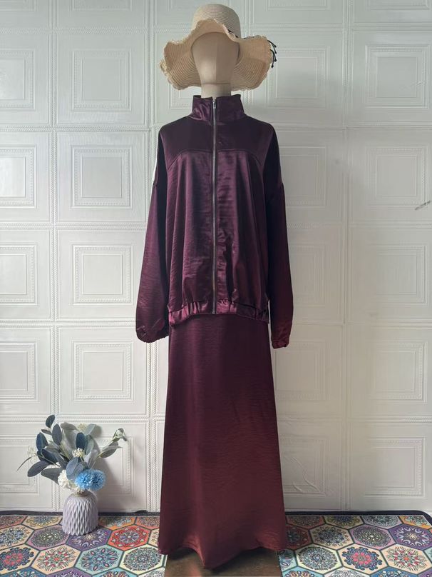 Women's Casual Fashion Spring Set Long Sleeved Top & Elegant Long Skirt Loose Comfortable European American Style Clothing_ecoleips.com