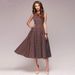 Summer Women's Retro Polka Dot Print Dress Sleeveless Full Swing Vacation Style Clothing_ecoleips.com