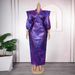 Women's Clothing Muslim Jacquard Loose Fitting Long Robe Large Size Dress Headscarf_ecoleips.com