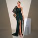 Women's Clothing Prom Evening Dress One Shoulder Irregular Sequin Dress_ecoleips.com