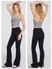 New Yoga Clothes Women's Hemp Gray Texture Sports Underwear Wide Shoulder Strap Fixed Cup Tight Fitness Clothes Yoga Pants_ecoleips.com