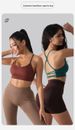 European New Cross Back Yoga Bra Women's Yoga Clothes Top Sports Underwear Outdoor Running Fitness Bra_ecoleips.com