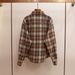 Women's High-End Rhinestone Embellished Bear Pattern Plaid Shirt Lapel Single-Breasted Casual Blouse For Autumn Winter_ecoleips.com