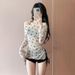2025 New Women's Three-Piece Swimsuit Set, Tummy Control, Slimming, Push-Up, Small Chest, Korean Ins Style, Hot Spring_ecoleips.com