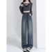 Fleece-Lined Straight-Leg Jeans For Women, Autumn And Winter New Style, Pear-Shaped Body Slimming, High-Waisted, Loose_ecoleips.com