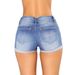 European And American Wish Summer New Women's Denim Shorts Turn-up Hot Pants Trend_ecoleips.com