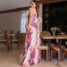 New Women's Fashion Shoulder Printed Sleeveless Dress Sexy Slim Long Dress Women's Spring_ecoleips.com