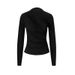 AE052 European And American Early Spring Fashion New Asymmetrical Design Long-sleeve Slim-fit Comfortable Versatile Top_ecoleips.com