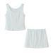 New Style Elegant Simple Sequin Strap Top And High Waist Skirt Set For Women_ecoleips.com