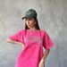 2024 Summer New Pure Cotton Sho Sleeve T-Shi For Women, Ins Trendy Brand, College Style Top, Washed Vintage Base_ecoleips.com