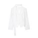 New European American Foreign Trade Style Lace-up Top For Women, With Unique Design, Elegant Deep V-neck, And High-end_ecoleips.com