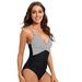 Women's Clothing Striped Sling Swimsuits Sexy Backless Triangle Swimsuits_ecoleips.com
