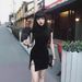 New European And American Summer Style Cheongsam, Slim Fit, Stand-up Collar, High Waist, Buttoned, Sexy Slit_ecoleips.com
