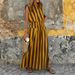 Women's Clothing Summer Hot Sale Ladies Fashion Striped Print Mid Length Sleeveless Dress_ecoleips.com