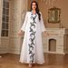 Women's Long Robe Fashionable Elegant Embroidery Patchwork Cross Border Muslim Fashion Dress_ecoleips.com