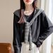High-end 2026 Spring/Summer New Fine 60% Wool + Striped Shawl Knit Cardigan Two-Piece Set For Women_ecoleips.com