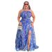 Plus Size Off-Shoulder Print Maxi Dress – Stylish Beaded Embellished Summer Dress For Women_ecoleips.com