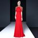 Red Slimming Evening Gown Elegant Banquet Dress for Women Spring 2026 Style Suitable for Chorus Hosts And Performances_ecoleips.com